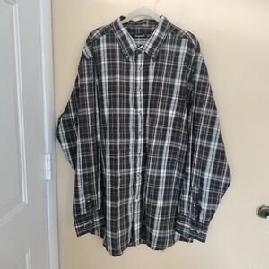Sedgefield Mens Wrinkle Free Plaid Shirt XXL Button Down Long Sleeve Preppy